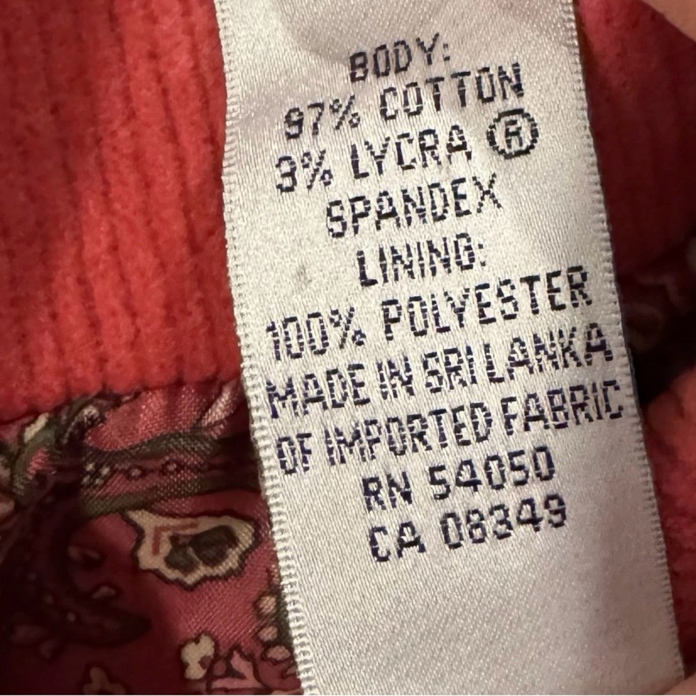 Jones Studio Pink Corduroy Barn Jacket L Mid Length Fall Barn Coat - Picture 12 of 13